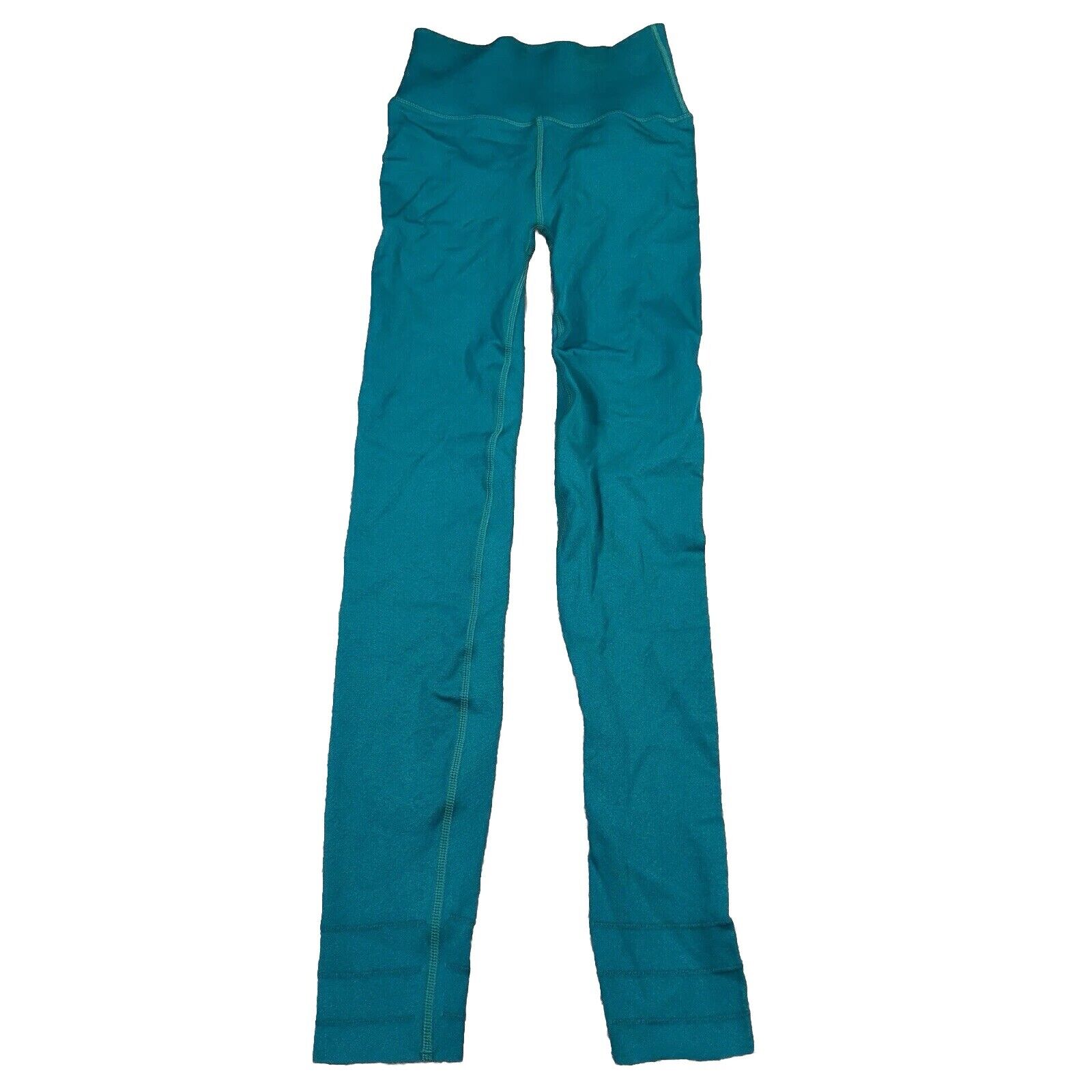 Sculptknit High-Waisted Leggings Teal By Fabletics Size Small Compression Tight